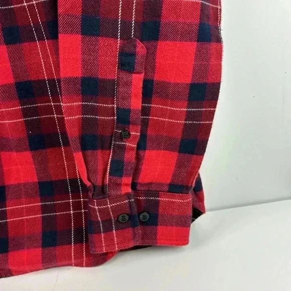 THE NORTH FACE SZ M RED PLAID NWT MENS LONG SLEEVE 100% COTTON SHIRT - Picture 5 of 7